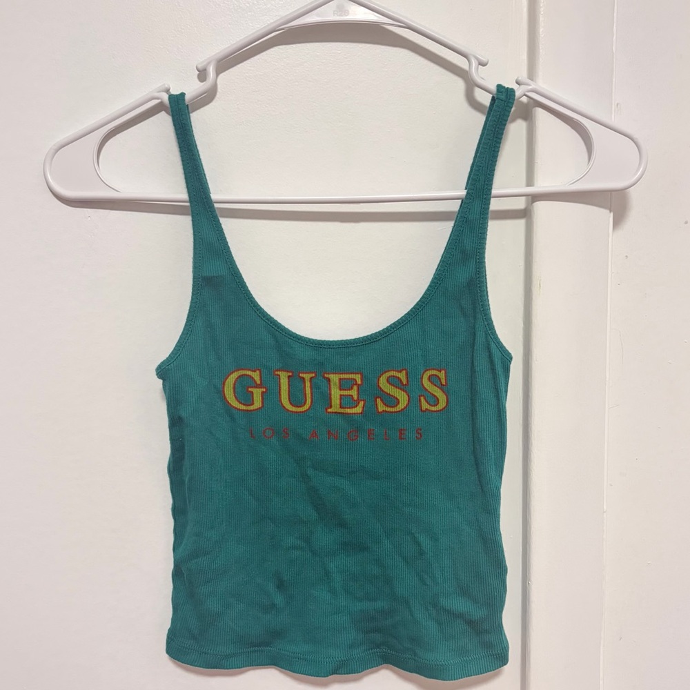 Guess teal Lpgo Tank Top